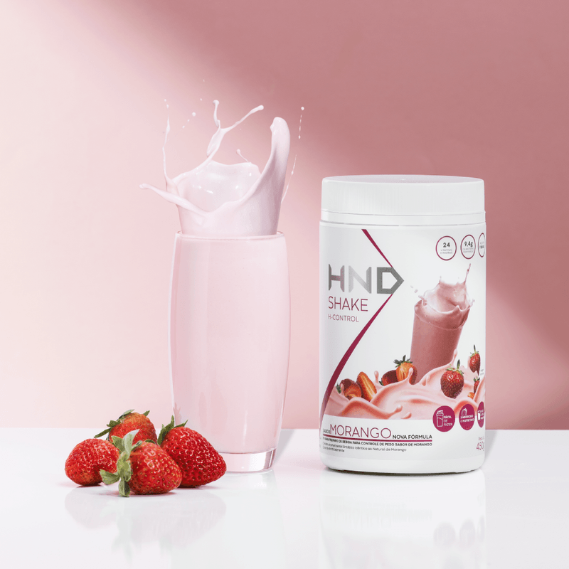 HND Shake Shake Shake 550g Suplemento de proteína Hinode Protein Shake com  sabor de morango