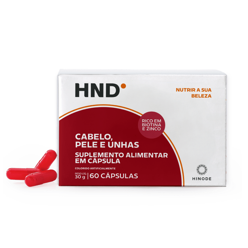 Suplemento Alimentar em Cápsula Cabelo, Pele e Unha HND - Hinode | Loja ...