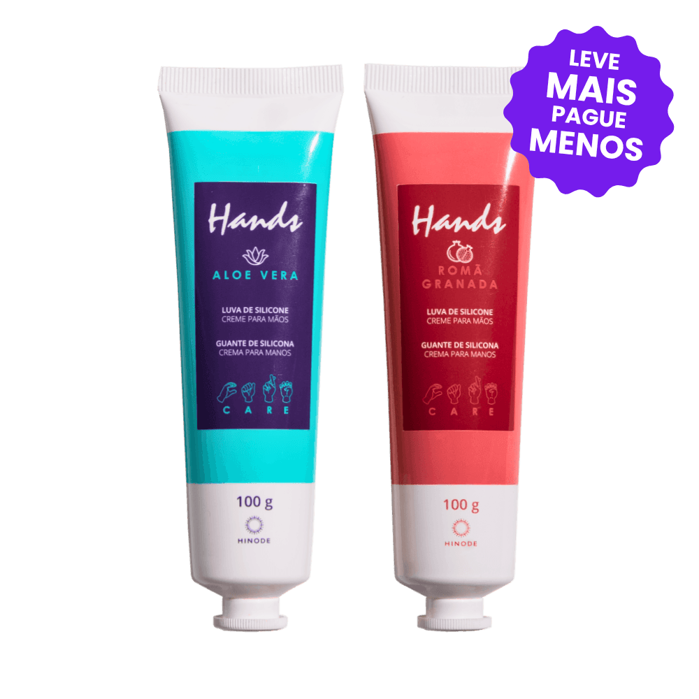Kit Luva de Silicone Aloe Vera e Romã Hands