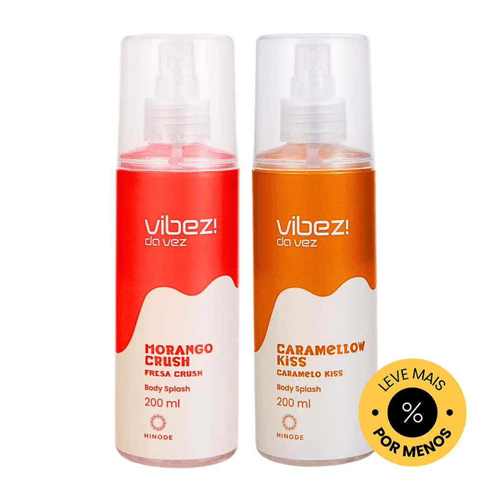 Kit 2 Body Splash Vibez da Vez! Morango Crush + Caramellow Kiss