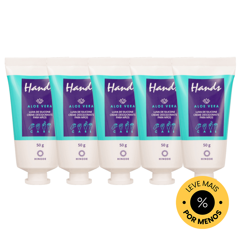 Kit 5 Miniaturas Luvas De Silicone Hands Aloe Vera
