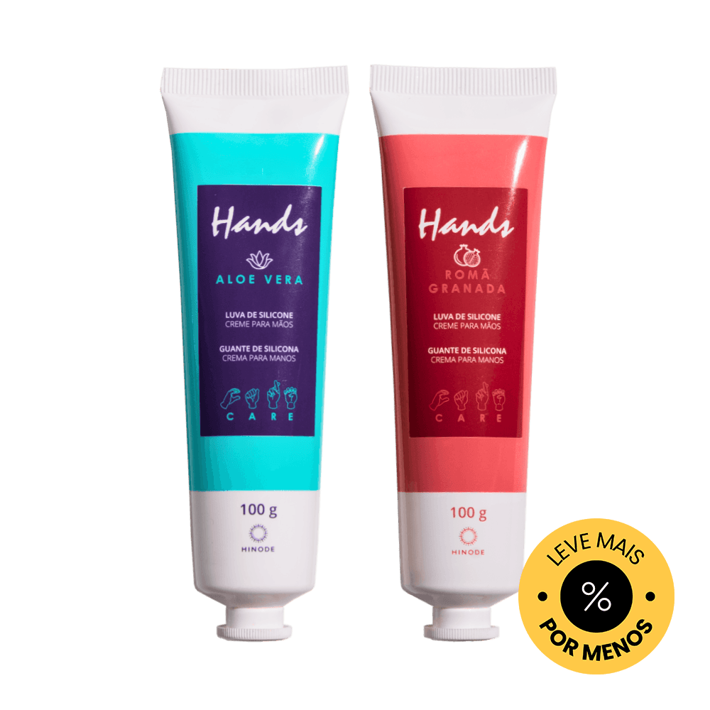 Kit Luva de Silicone Aloe Vera e Romã Hands
