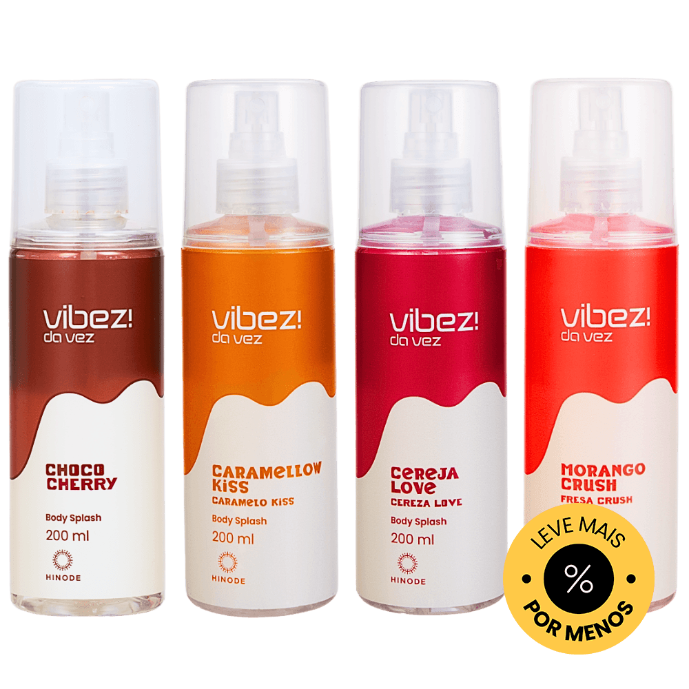 Kit 4 Body Splashes Vibez da Vez!